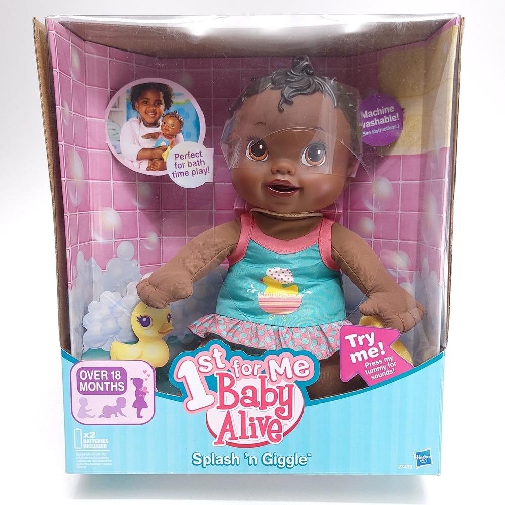 Hasbro Baby Alive 1st for Me Splash n Giggle African American Doll 27433 NIB